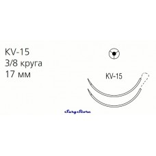XX2123 SURGIPRO II нерассасывающийся, 75 см, синий, 4-0, с двумя иглами KV-15