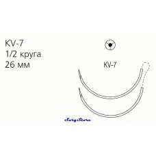 XX5085 SURGIPRO II нерассасывающийся, 120 см, синий, 3-0, с двумя иглами KV-7