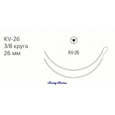 XX5142 SURGIPRO II нерассасывающийся, 90 см, синий, 4-0, с двумя иглами KV-26