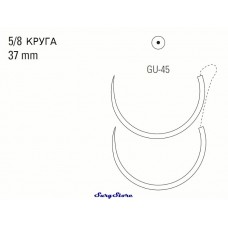 XX5157 CAPROSYN рассасывающийся, 56 , 75 см, фиолетовый, 2-0, с двумя иглами GU-45