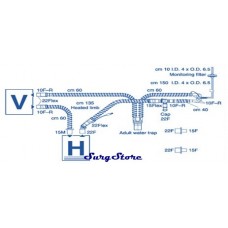 Контуры для ИВЛ (реанимационные) неонатальные ПВХ в сборе с подогревом линии вдоха для увлажнителя FISHER PEYKEL MR 730 и MR 850