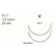 8886316851 TICRON нерассасывающийся, 90 см, синий, 2-0, с двумя иглами KV-7