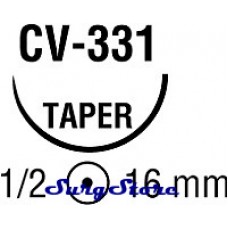 8886318621 TICRON нерассасывающийся, 75 см, синий, 5-0, с иглой CV-331