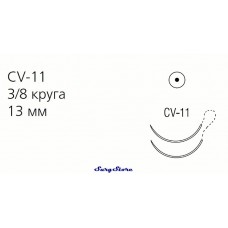 8886471011V VASCUFIL нерассасывающийся, 75 см, синий, 6-0, с двумя иглами CV-11