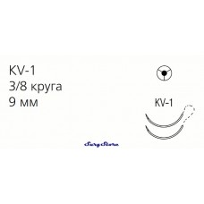 8886471411V VASCUFIL нерассасывающийся, 60 см, синий, 6-0, с двумя иглами KV-1