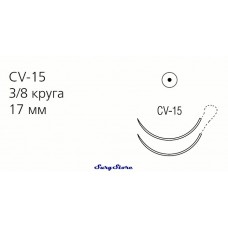 8886471621V VASCUFIL нерассасывающийся, 90 см, синий, 5-0, с двумя иглами CV-15