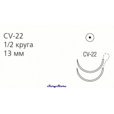 8886474111V VASCUFIL нерассасывающийся, 75 см, синий, 6-0, с двумя иглами CV-22