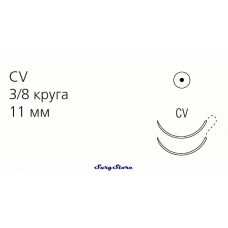 8886475611V VASCUFIL нерассасывающийся, 75 см, синий, 6-0, с двумя иглами CV