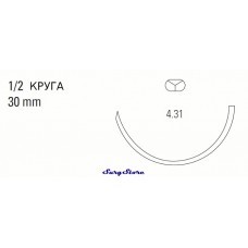 CL029 POLYSORB рассасывающийся, 56-70 , 75 см, фиолетовый, 2-0, с иглой 4.31