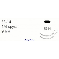 L1669K POLYSORB рассасывающийся, 56-70 , 45 см, неокрашенный, 5-0, с двумя иглами SS-14