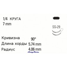 L1755K POLYSORB рассасывающийся, 56-70 , 45 см, фиолетовый, 6-0, с двумя иглами SS-29