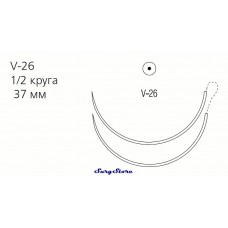 VP842X SURGIPRO II нерассасывающийся, 90 см, синий, 3-0, с двумя иглами V-26