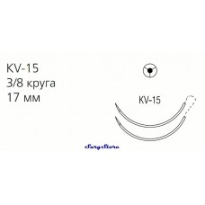 VP914X SURGIPRO II нерассасывающийся, 75 см, синий, 5-0, с двумя иглами KV-15