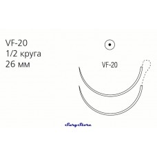 VPF522X SURGIPRO II нерассасывающийся, 90 см, синий, 3-0, с двумя иглами VF-20