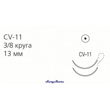 XX2122 VASCUFIL нерассасывающийся, 75 см, синий, 6-0, с двумя иглами CV-11