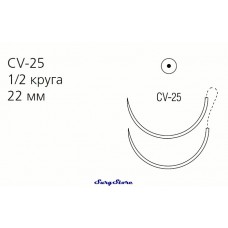 XX5106 SURGIPRO II нерассасывающийся, 120 см, синий, 4-0, с двумя иглами CV-25