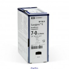 XX5107 SURGIPRO II нерассасывающийся, 60 см, синий, 8-0, с двумя иглами CV-345