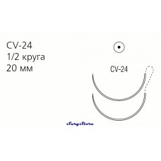 XX5207 SURGIPRO II нерассасывающийся, 90 см, синий, 4-0, с двумя иглами CV-24