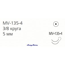 XX5247 SURGIPRO II нерассасывающийся, 60 см, синий, 8-0, с двумя иглами MV-135-4